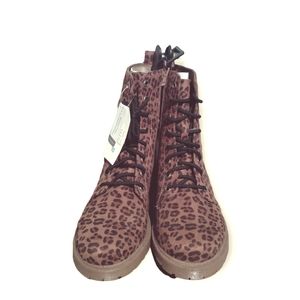 NWT Time and Tru Leopard Print Boots - Size 10